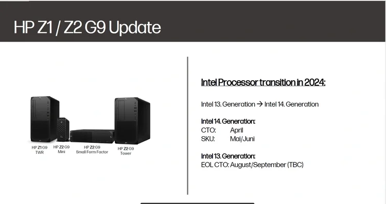 HP Z1 Z2 G9 Update